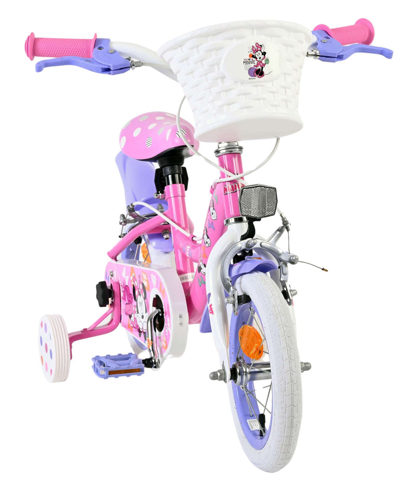 Load image into Gallery viewer, Disney minnie cutest ever! kinderfiets - meisjes - 12 inch - roze - twee handremmen