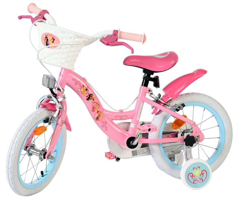 ギャラリービューアに画像をロードする, Volare magic royals kinderfiets - meisjes - 14 inch - roze - twee handremmen