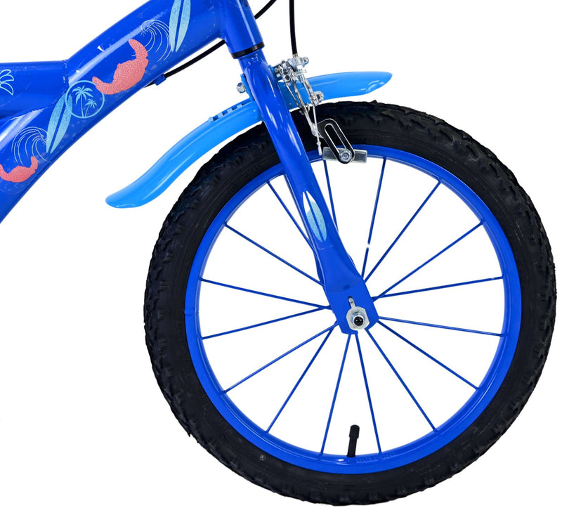 Load image into Gallery viewer, Stitch Stitch Kinderfiets Jongens 16 inch Blauw Twee handremmen