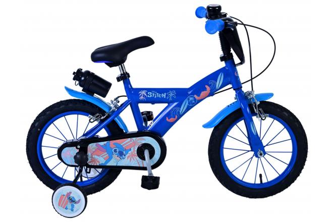 Load image into Gallery viewer, Stitch Stitch Kinderfiets Jongens 14 inch Blauw Twee handremmen
