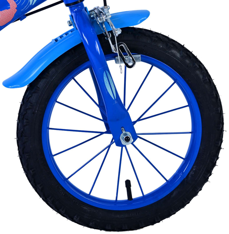 Load image into Gallery viewer, Stitch Stitch Kinderfiets Jongens 14 inch Blauw Twee handremmen