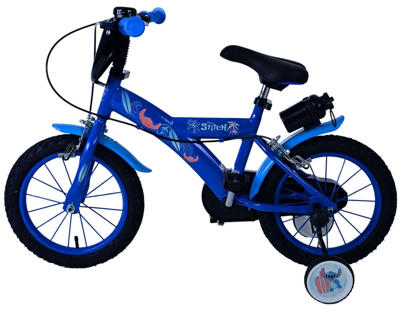 Load image into Gallery viewer, Stitch Stitch Kinderfiets Jongens 14 inch Blauw Twee handremmen