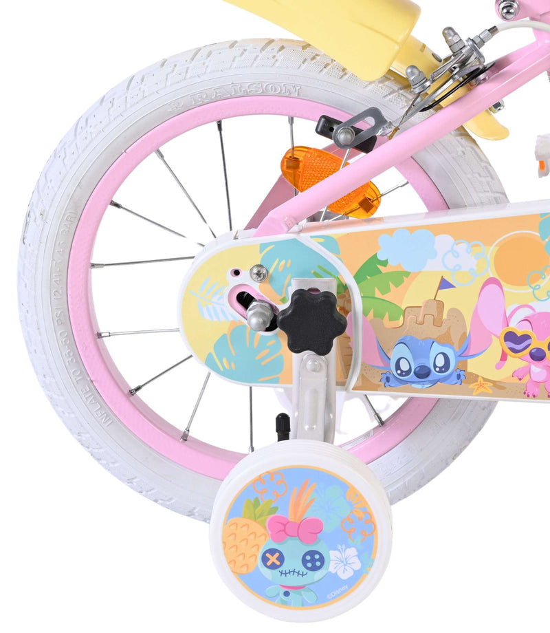 Load image into Gallery viewer, Stich disney stitch kinderfiets - meisjes - 14 inch - roze - twee handremmen