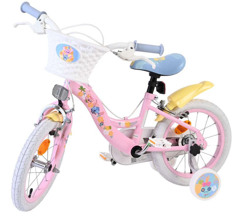 Load image into Gallery viewer, Stich disney stitch kinderfiets - meisjes - 14 inch - roze - twee handremmen
