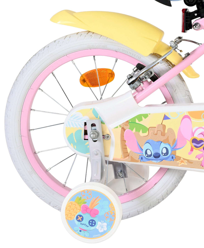 Load image into Gallery viewer, Stich disney stitch kinderfiets - meisjes - 16 inch - roze - twee handremmen