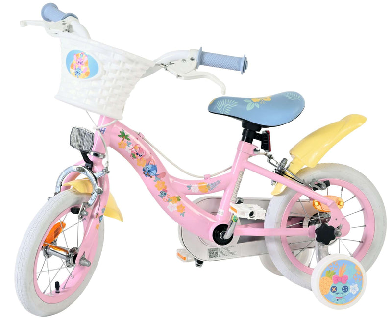 Load image into Gallery viewer, Stich disney stitch kinderfiets - meisjes - 12 inch - twee handremmen - roze