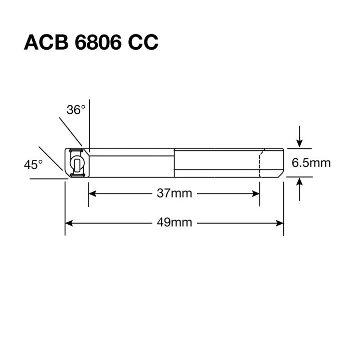 Afbeelding laden in galerijviewer, Enduro bearings acb 6806 cc bo - abec 5 - black oxide (angular contact) - 37x49x6,5 (36x45°)