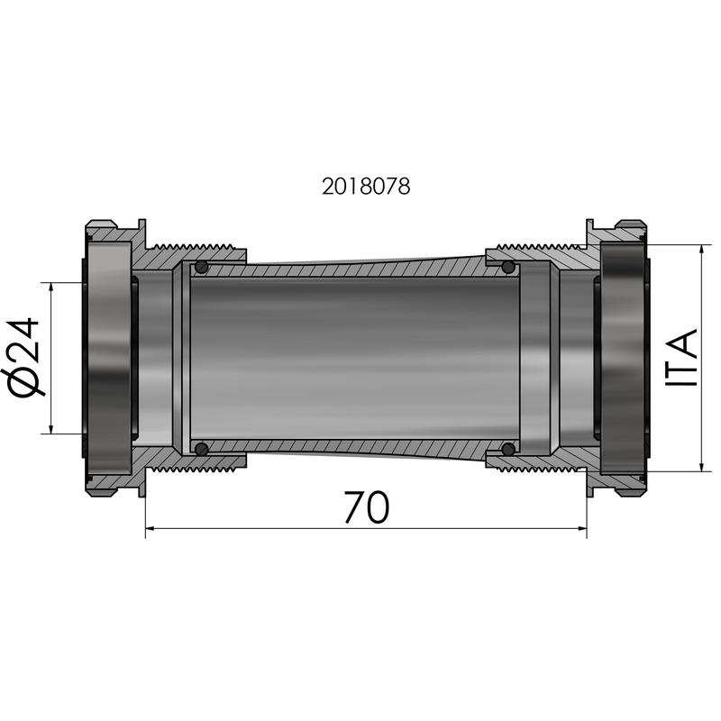 Load image into Gallery viewer, Trapas Elvedes BSA IB30 Italiaanse draad 24 mm