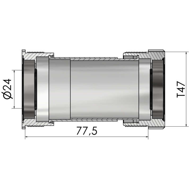 Laden Sie das Bild in Galerie -Viewer, Elvedes trapas thread fit t47a (cerv�lo) voor 24mm shimano