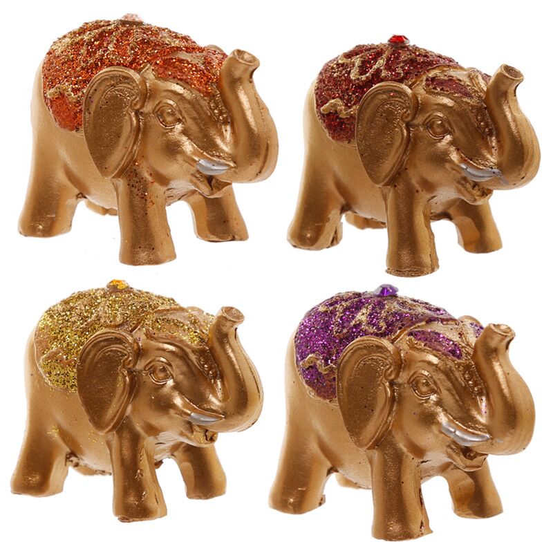 Laden Sie das Bild in Galerie -Viewer, Mini metallic glitter geluk olifant verzamelobject