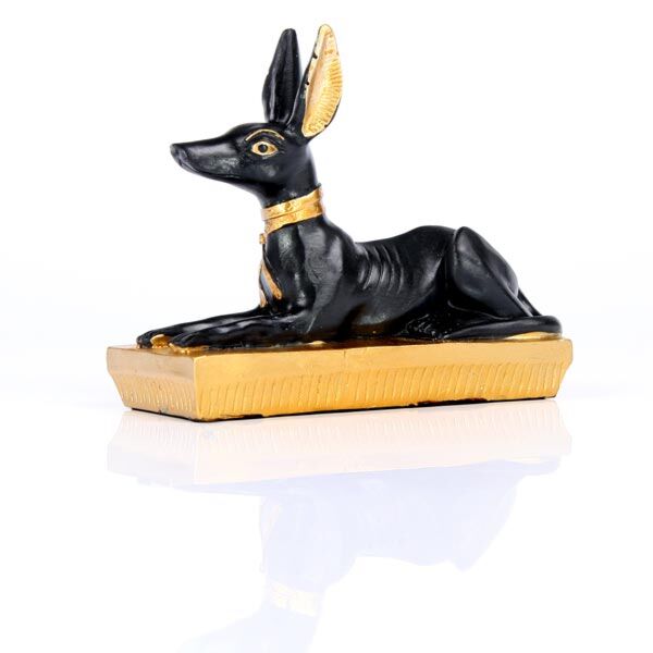 Chargez l'image dans la visionneuse de la galerie, Egypte - zwart goud anubis achteroverleunend
