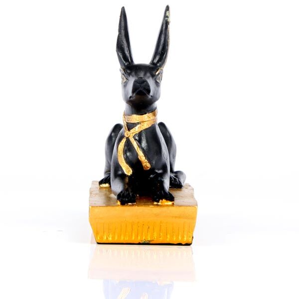 Chargez l'image dans la visionneuse de la galerie, Egypte - zwart goud anubis achteroverleunend