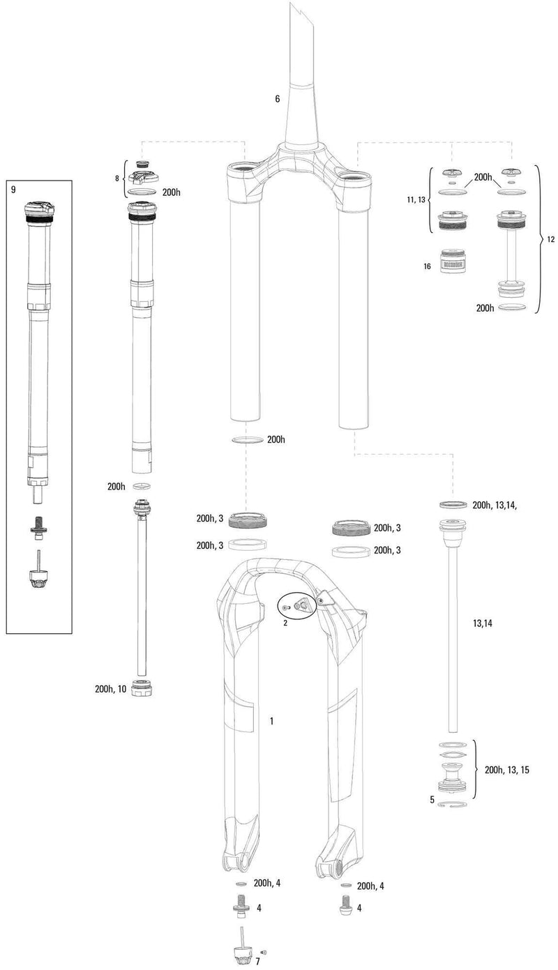 Load image into Gallery viewer, Rockshox federgabel pike dj susp.fork rs pike dj 140mm black