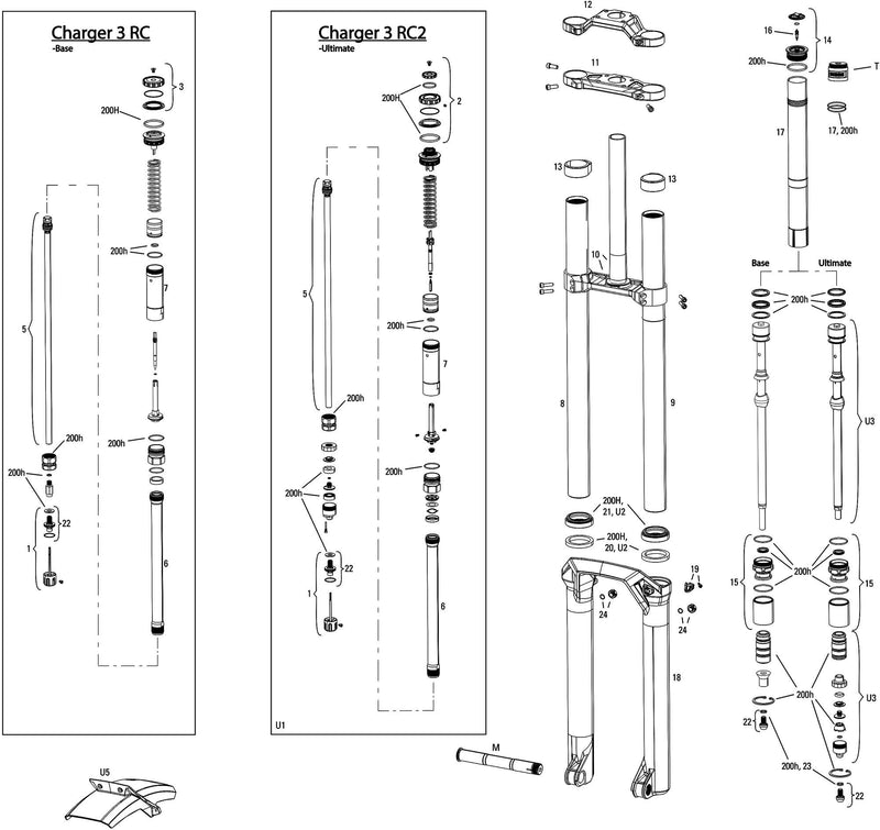 Load image into Gallery viewer, Rockshox verende voorvork boxxer ultimate susp.fork rs boxxer ult. 27,5 boost 44mm red