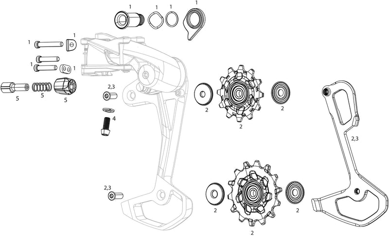 Load image into Gallery viewer, Sram schaltwerk apex eagle rear derail. apex eagle 10 11-50 52 teeth