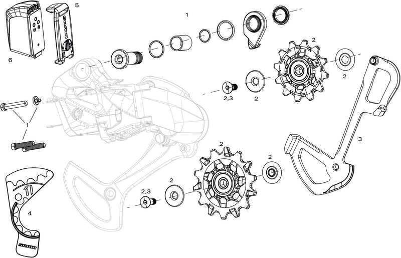 Load image into Gallery viewer, Sram schaltwerk x01 eagle axs rear derail. x01 eagle axs 52t red