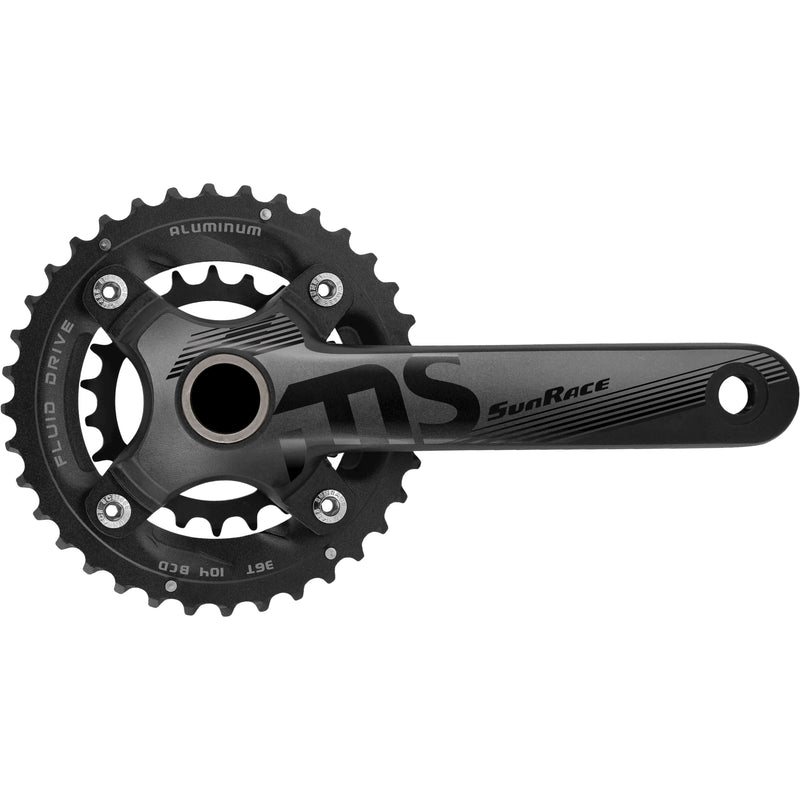 Afbeelding laden in galerijviewer, Sunrace crankstel hollowtech fcms66 10-speed 36 22t. 175mm incl. bbm97