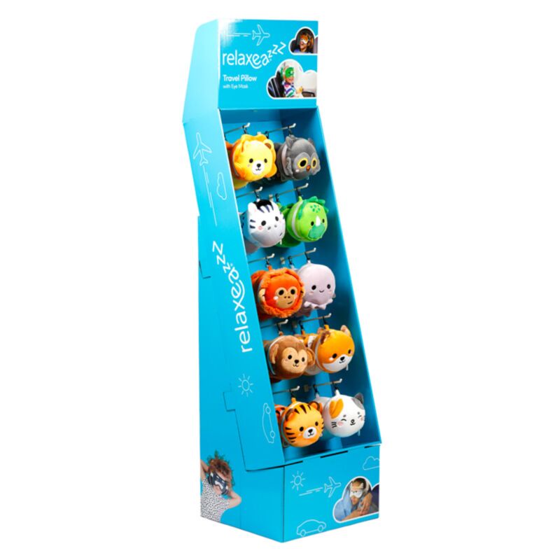 Load image into Gallery viewer, 10 haken product display stand voor relaxeazzz reiskussens slaapmaskers