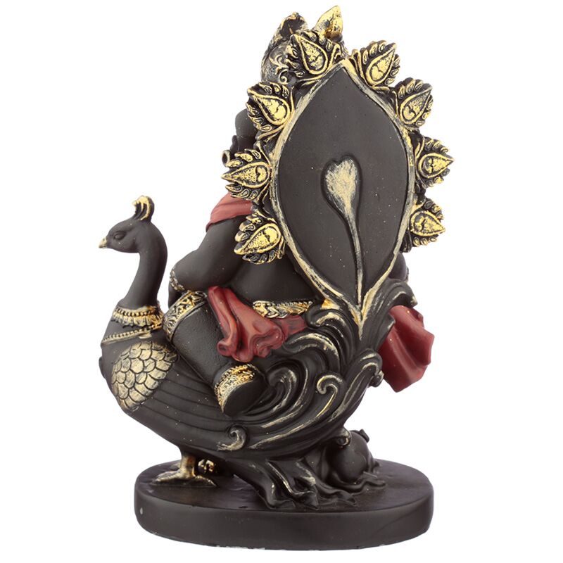 ギャラリービューアに画像をロードする, Ganesh beeldje met pijp en pauwhaan