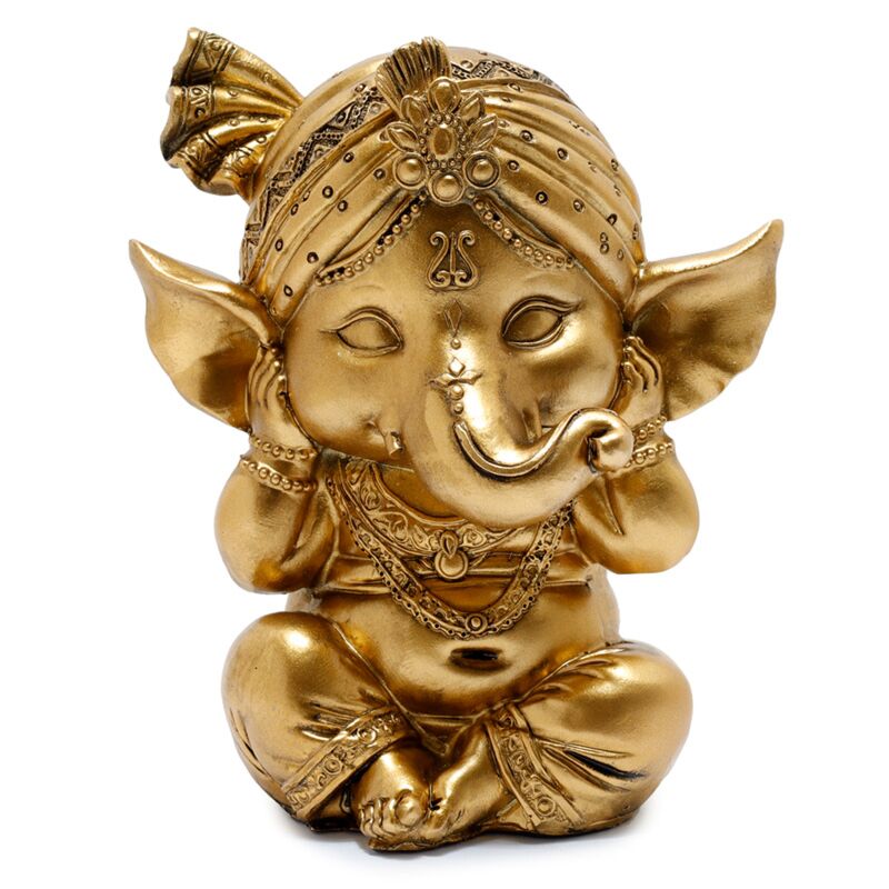 Laden Sie das Bild in Galerie -Viewer, Set 3 gouden ganesh hoor spreek zie geen kwaad