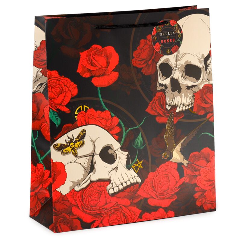 Laden Sie das Bild in Galerie -Viewer, Schedel en rozen rode rozen- cadeautasje xl