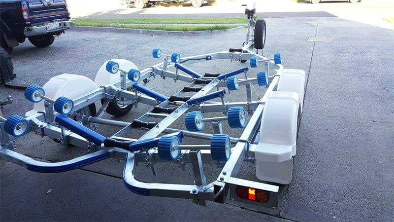 Cargue la imagen en el visor de la galería, Polyurethaan kimrol boottrailer 110x75mm blauw