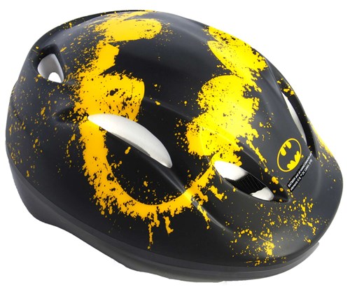 Afbeelding laden in galerijviewer, skate fietshelm Batman juniGoud 52-56 cm zwart geel