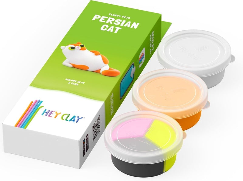 Chargez l'image dans la visionneuse de la galerie, Hey-clay fluffy pets perzische cat boetseerklei