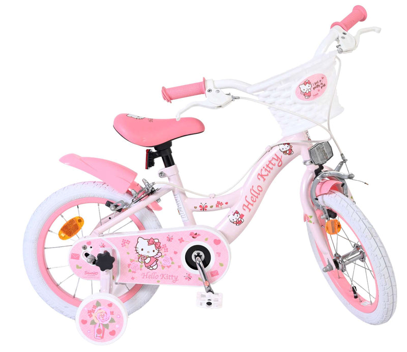 ギャラリービューアに画像をロードする, Volare hello kitty kinderfiets - meisjes - 14 inch - roze - twee handremmen