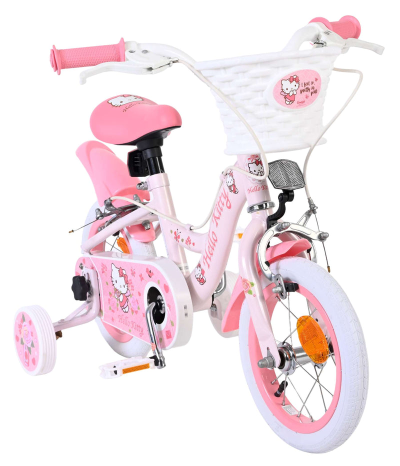 Laden Sie das Bild in Galerie -Viewer, Volare hello kitty kinderfiets - meisjes - 12 inch - roze - twee handremmen