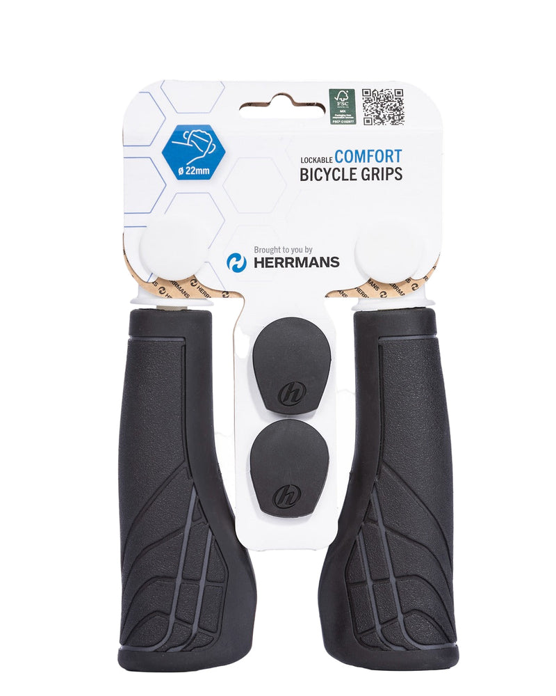 Chargez l'image dans la visionneuse de la galerie, Herrmans LINE DD36 - Ergonomisch verstelbaar fiets handvat (125mm) - Zwart Grijs