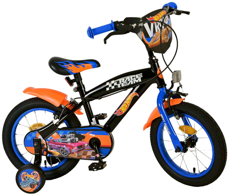 Load image into Gallery viewer, Hot wheels kinderfiets - jongens - 14 inch - zwart - twee handremmen