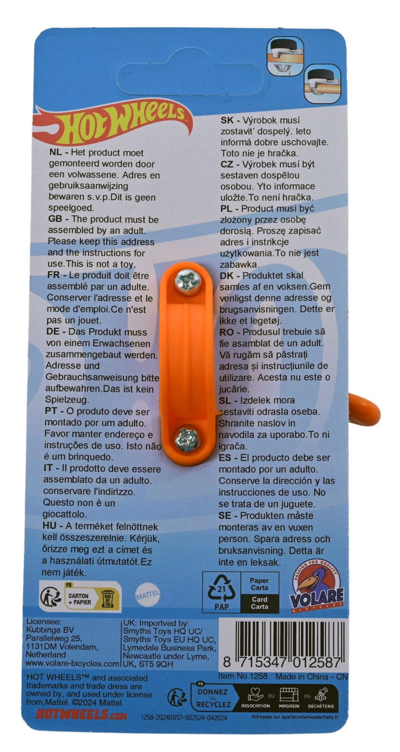 Afbeelding laden in galerijviewer, Volare hot wheels fietsbel - jongens - oranje - zwart