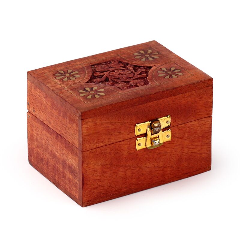 Laden Sie das Bild in Galerie -Viewer, Mango hout etherische olie doos (voor 6 flesjes - design 2)