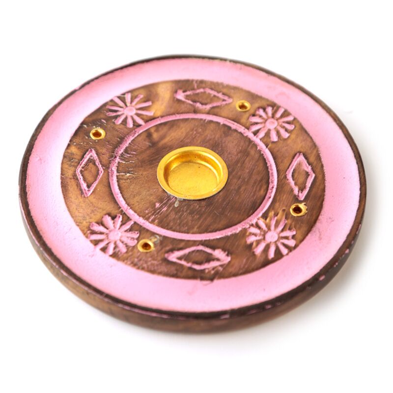 ギャラリービューアに画像をロードする, Mangohout rond roze bloem wierookhouder