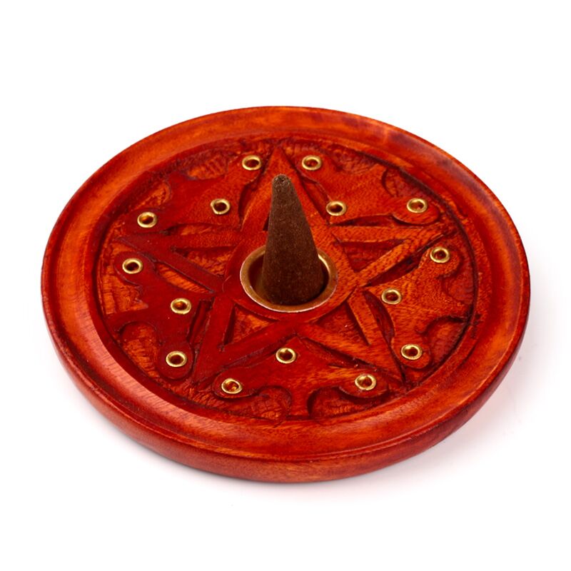 Cargue la imagen en el visor de la galería, Mango hout ronde wierookhouder uitgesneden ster
