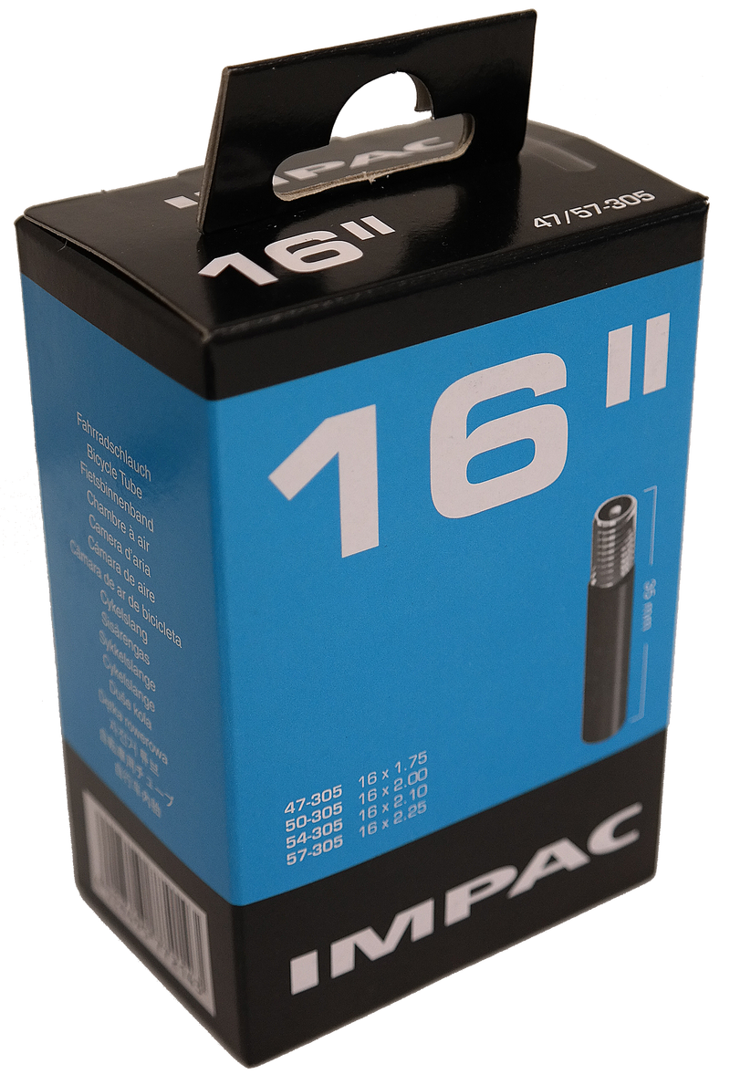 Chargez l'image dans la visionneuse de la galerie, Impac Binnenband (by Schwalbe) AV16 16x1.75 2.35 ETRTO 47 57-305, Ventiel:Schrader auto 35mm