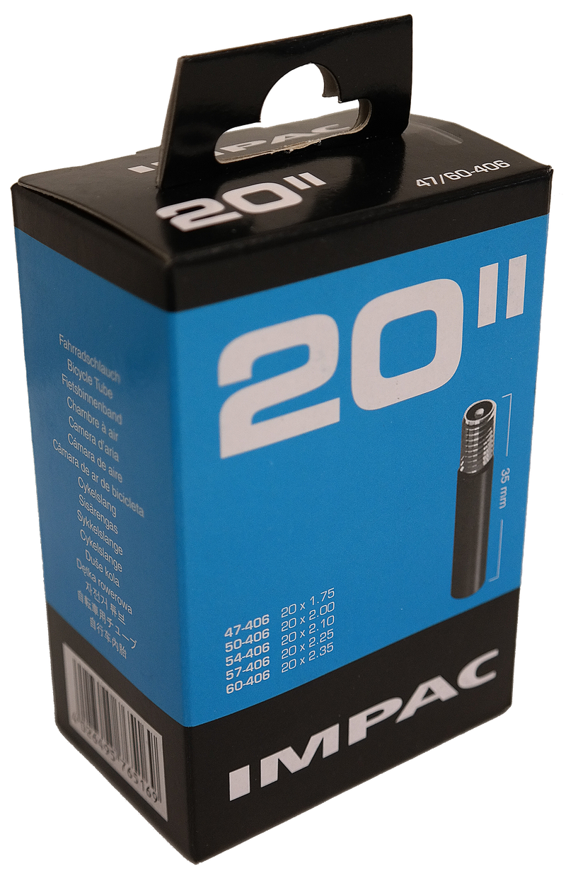 Afbeelding laden in galerijviewer, Impac Binnenband (by Schwalbe) AV20 20x1.75 ETRTO 40 60-406 Ventiel: auto schraderventiel 35mm
