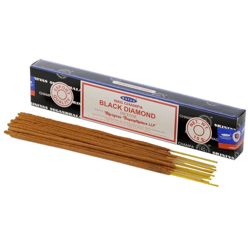 Laden Sie das Bild in Galerie -Viewer, 01346 zwarte diamant - satya nag champa wierook stokjes