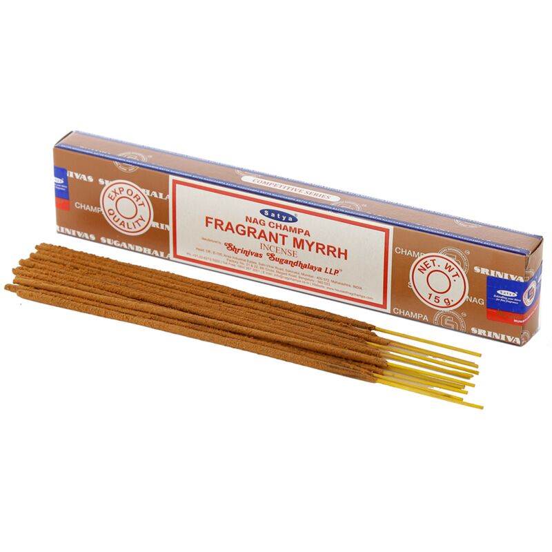 Cargue la imagen en el visor de la galería, 01352 geurige mirre - satya nag champa wierook stokjes
