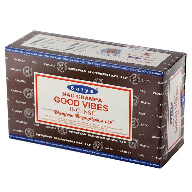 Laden Sie das Bild in Galerie -Viewer, 01355 goede vibraties - satya nag champa wierook stokjes