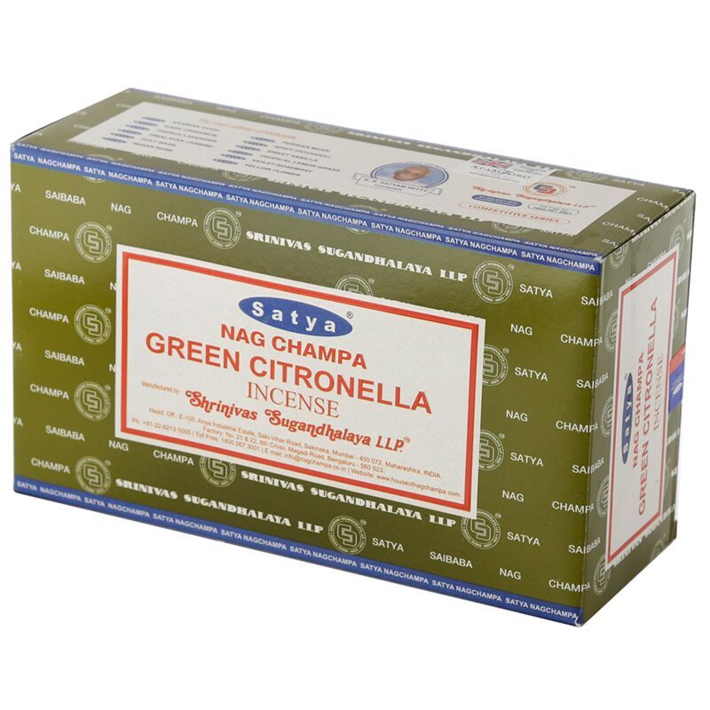 Cargue la imagen en el visor de la galería, 01356 groene citronella - satya nag champa wierook stokjes