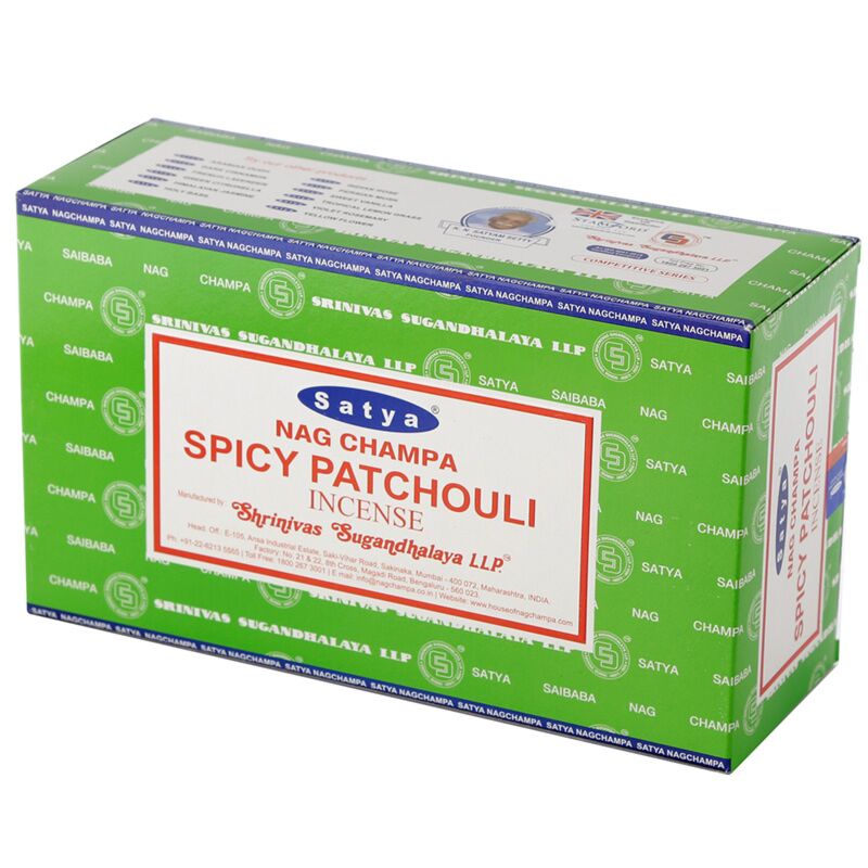 Cargue la imagen en el visor de la galería, 01364 kruidige patchouli - satya nag champa wierook stokjes