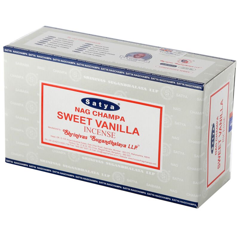 Laden Sie das Bild in Galerie -Viewer, 01365 zoete vanille - satya nag champa wierook stokjes