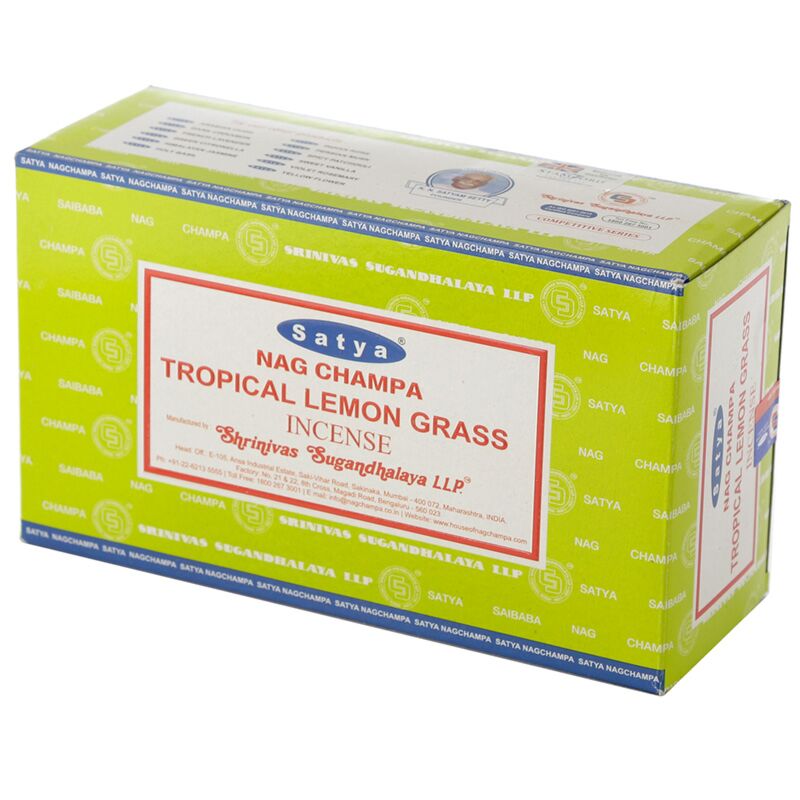 Laden Sie das Bild in Galerie -Viewer, 01366 tropisch citroengras - satya nag champa wierook stokjes