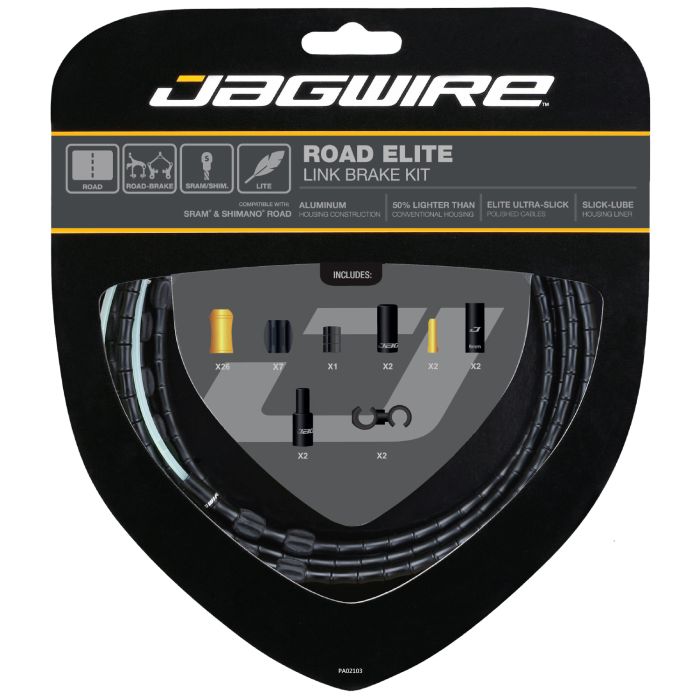 Afbeelding laden in galerijviewer, Jagwire road elite link brake kit - black