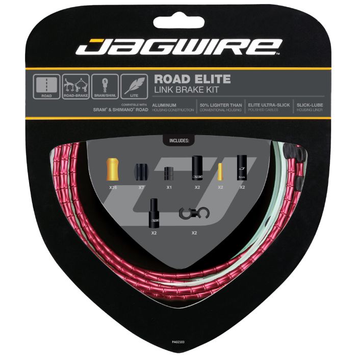 Afbeelding laden in galerijviewer, Jagwire road elite link brake kit - red