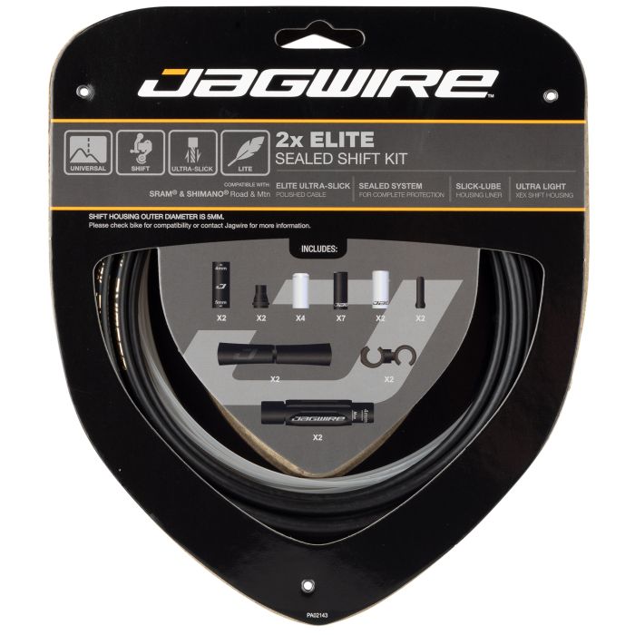 Laden Sie das Bild in Galerie -Viewer, Jagwire 2x elite sealed shift kit - stealth black