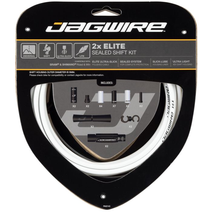 Afbeelding laden in galerijviewer, Jagwire 2x elite sealed shift kit - white