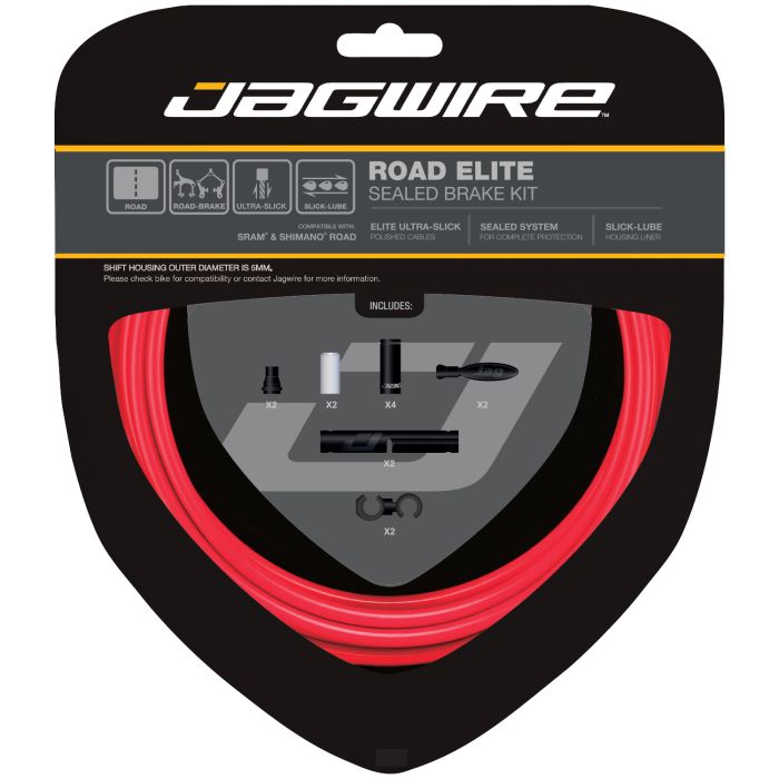 Load image into Gallery viewer, Jagwire road elite sealed brake kit - red